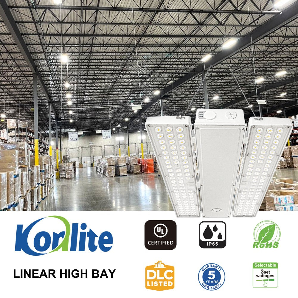 PAVO IV LED High Bay Light 310W/270W/240W - 46,500 Lumens - 120-277V - 5000K Daylight - 1000W Metal Halide Replacement - Energy Saving Warehouse & Industrial Lighting for Factories, Gyms, and Storage Facilities