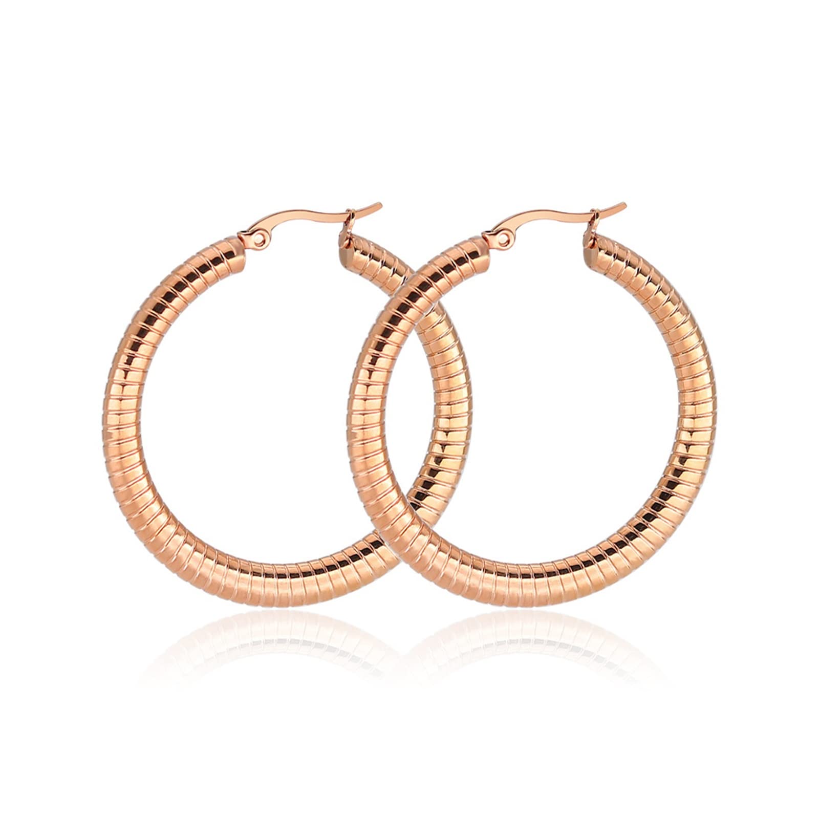 Stainless Steel Hoop Earrings for Men & Women - Polished Circle Earrings for Everyday Wear, Parties & Gifts | Hypoallergenic & Durable Fashion Jewelry