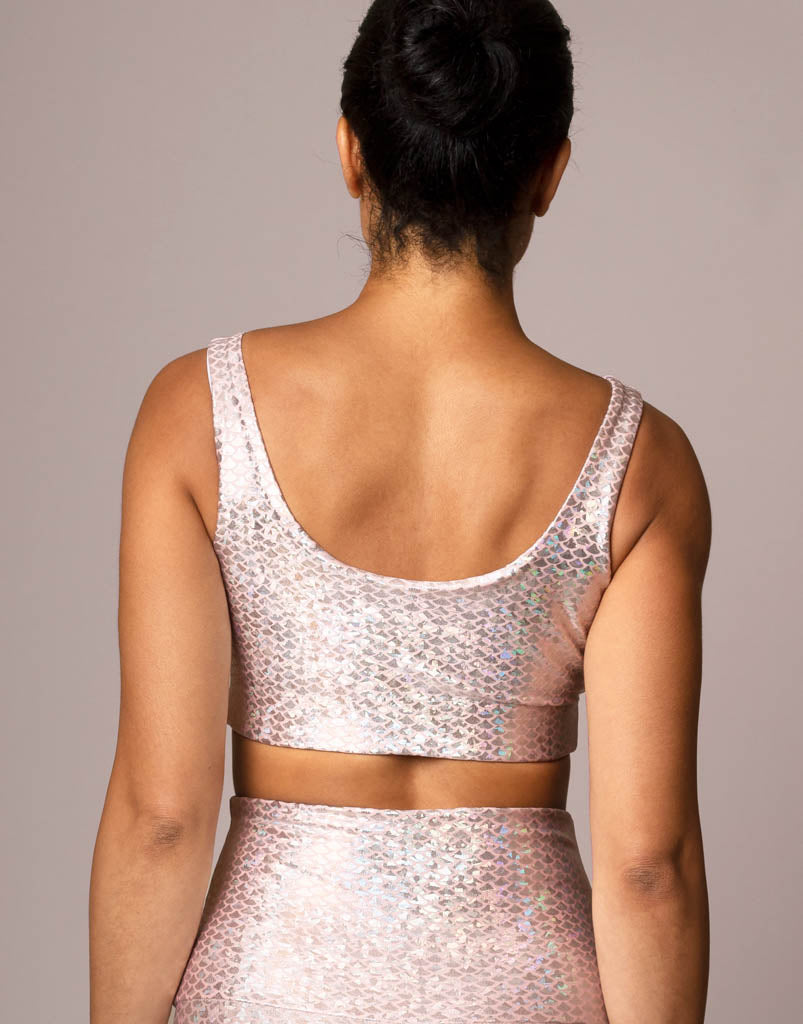 Pink Mermaid V-Neck Crop Top and Skirt Set - Sexy Two Piece Outfit for Women | Perfect for Beach, Pool Party, and Summer Vacation