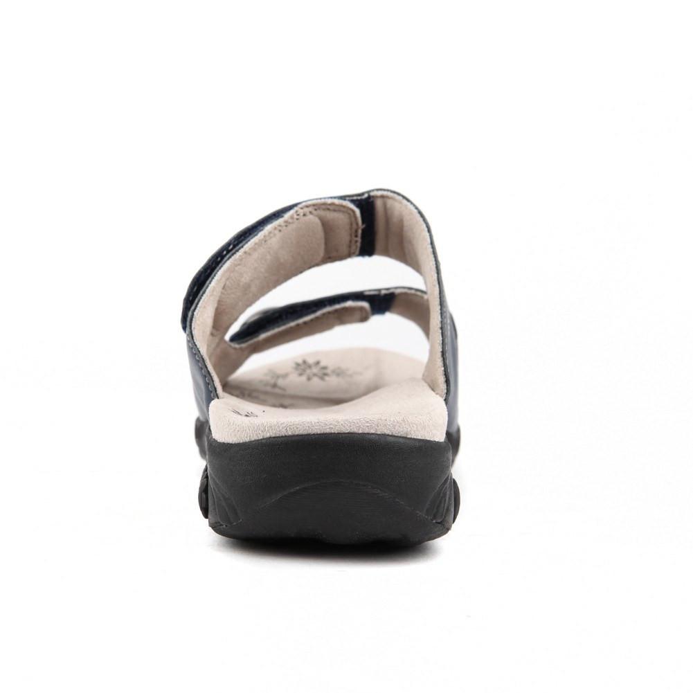 Eva Women's Comfortable Leather Adjustable Strap Slip-On Sandals - Casual Summer Walking Shoes for Beach, Vacation & Daily Wear