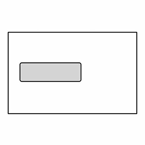 Poly Window Open Side Booklet Envelopes 6 x 9.5 Inches - 24lb White Side Seam Envelopes (500 Pack) for Business Mailings, Invoices, Brochures & Direct Marketing