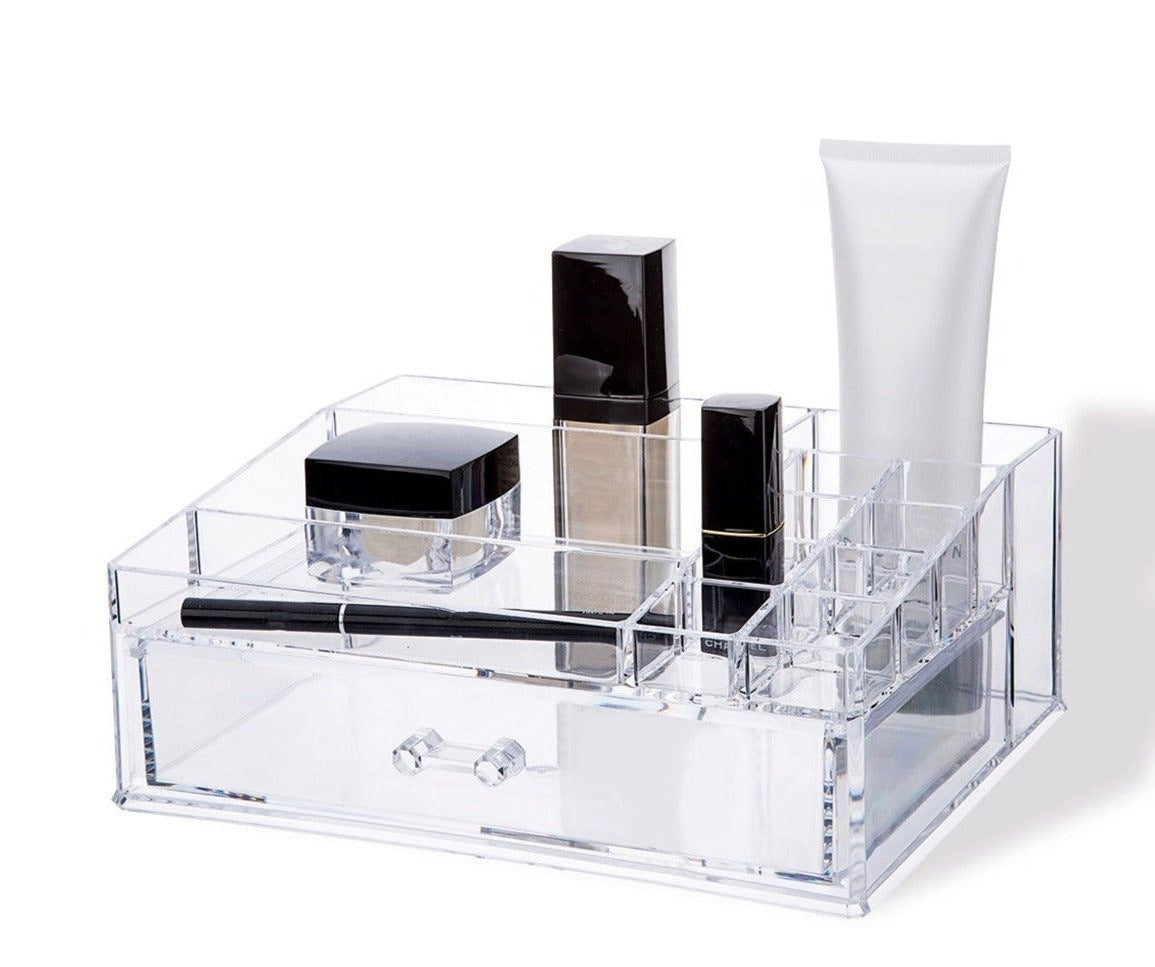 3-Tier Cosmetic Organizer with Drawers - Perfect for Makeup Storage & Vanity Organization | Bathroom & Bedroom Decor