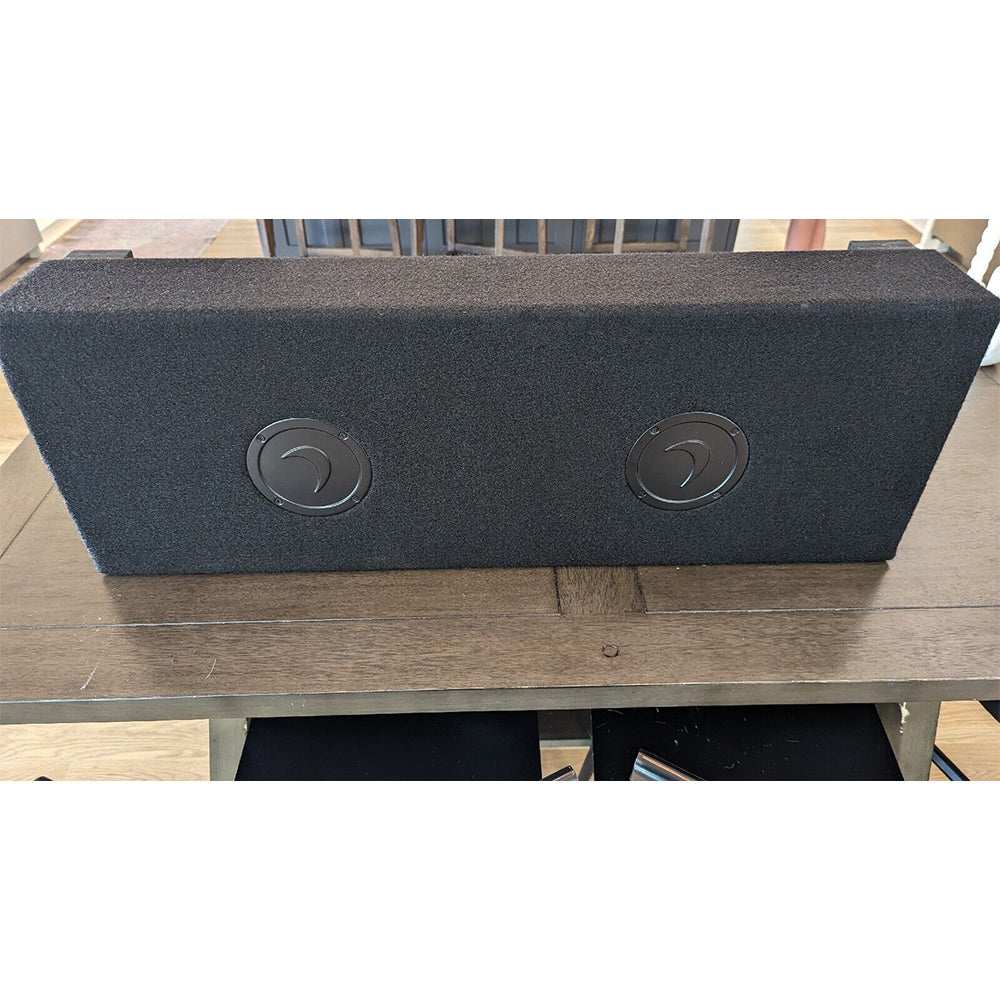 Diamond Audio DESMB8D 500W RMS Dual 8-Inch Slot Vented Subwoofer Enclosure - High-Performance Bass for Car Audio & Home Theater Systems