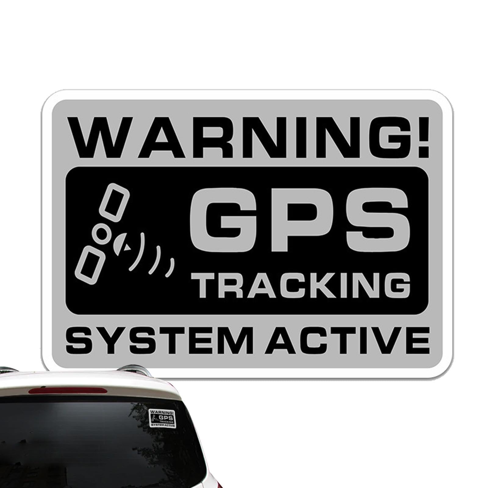 Waterproof Anti-Theft GPS Tracker Sticker for Cars - Small Security Warning Sign with Alarm System | Perfect for Vehicle Protection, Parking Security & Theft Deterrence