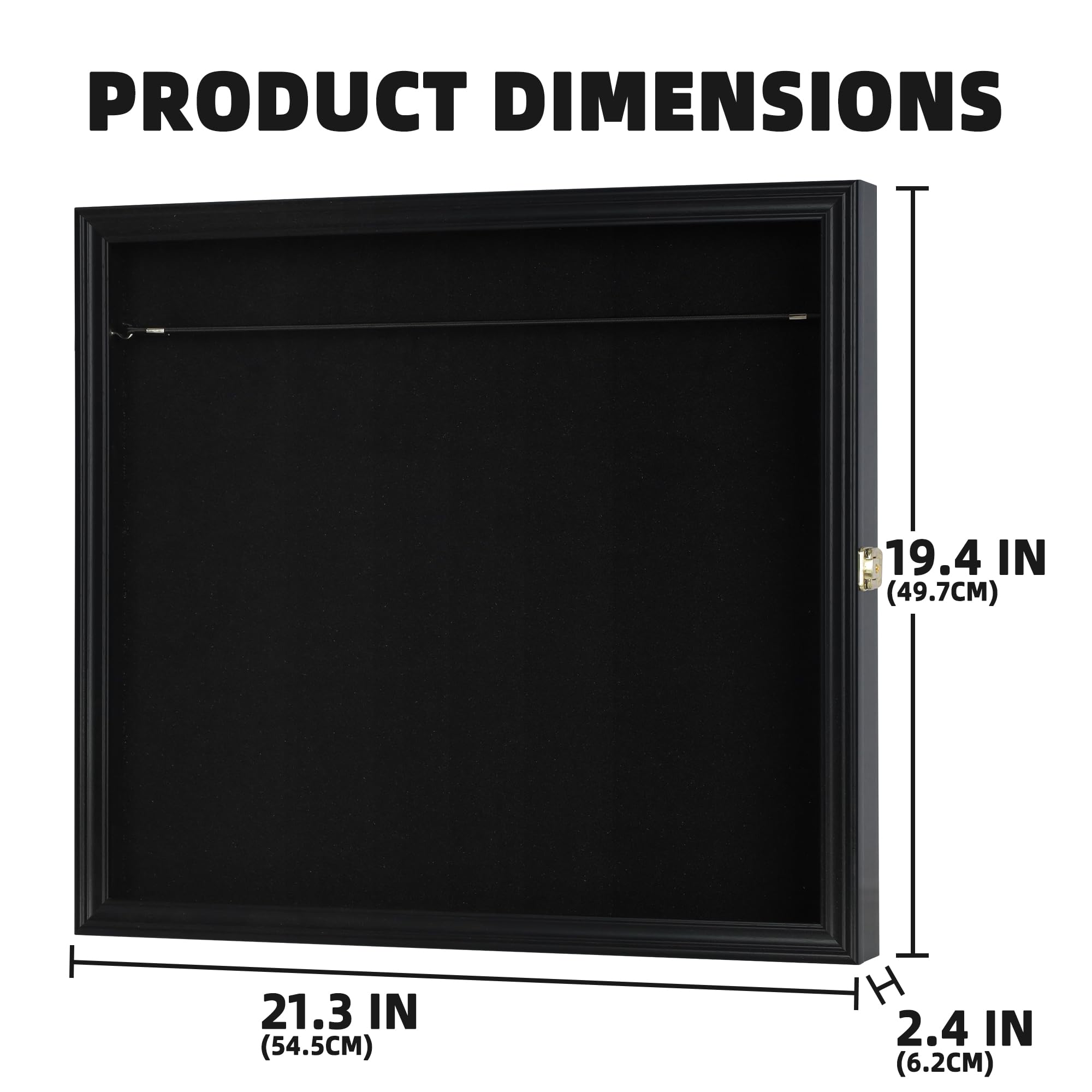 DisplayGifts 16 Baseball Mini Bat Display Case - UV Protected Wall Mounted Cabinet for 18