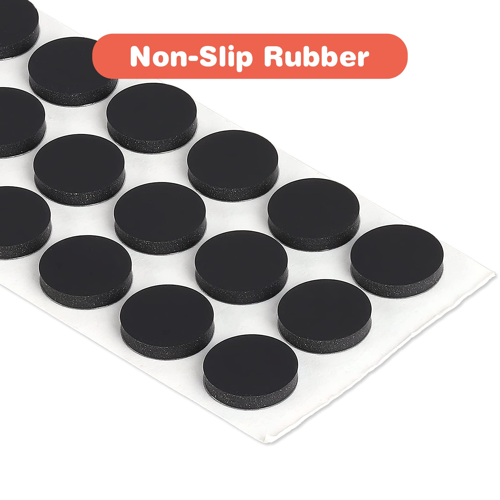 3M Adhesive Furniture Silicone Rubber Pads - 216 Pack Round 0.39