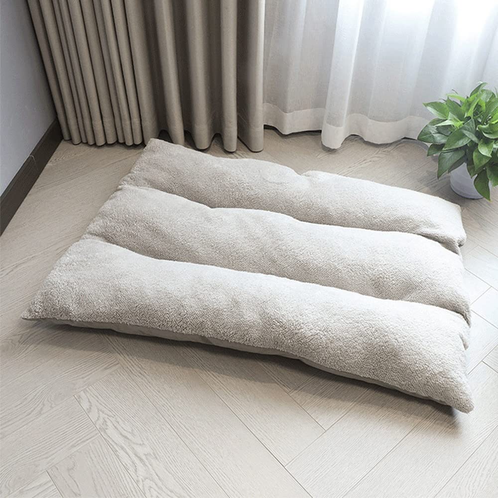Premium Plush Dog Bed - Soft & Warm Pet Nest Pad for Large Dogs - Removable & Washable Thickened Mat - Ideal for Autumn & Winter Sleeping - Cozy Comfort for Indoor & Outdoor Use (Brown, Large)