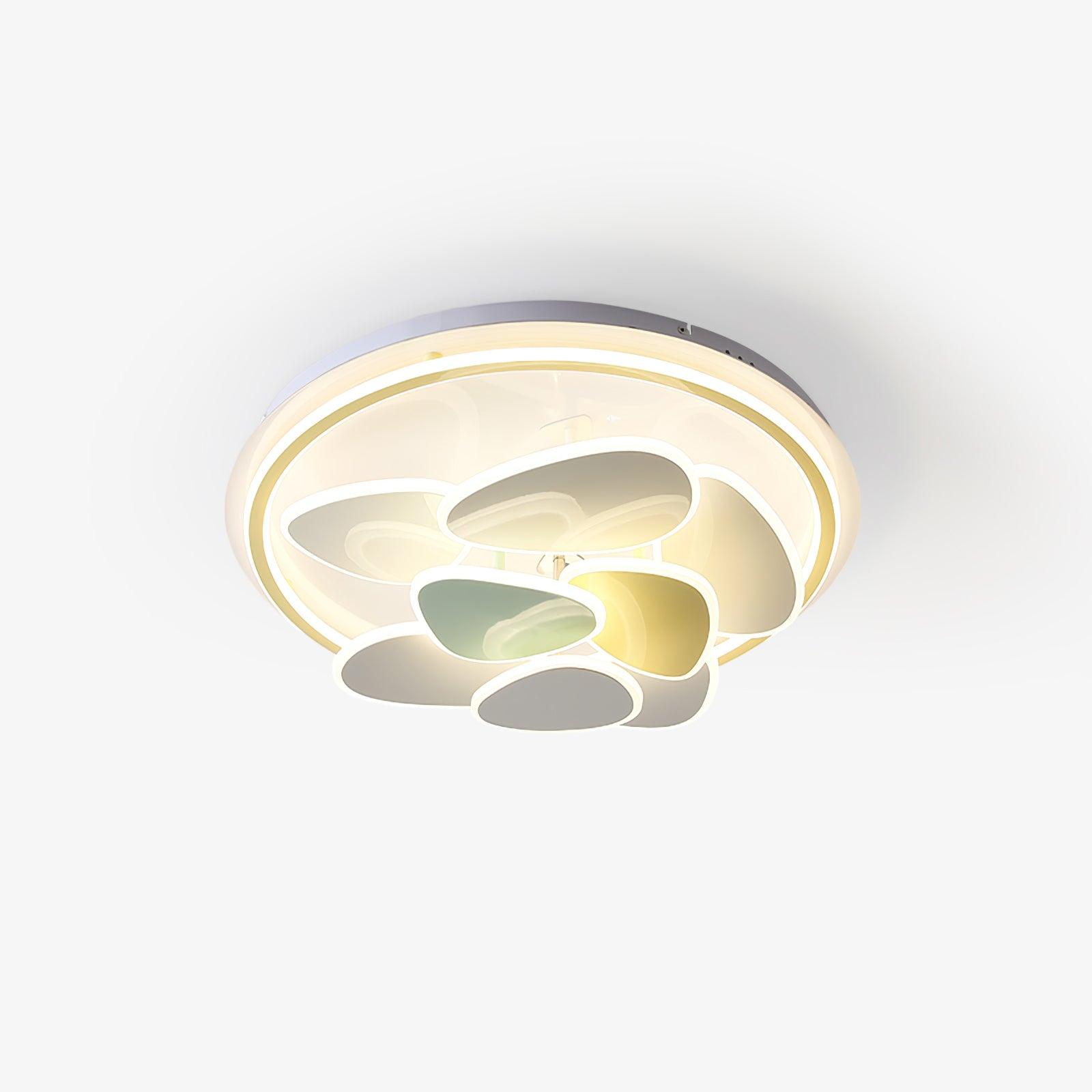 Vibrant Cloud-Shaped Round Ceiling Light - Modern LED Flush Mount Fixture for Bedroom, Nursery & Living Room Decor