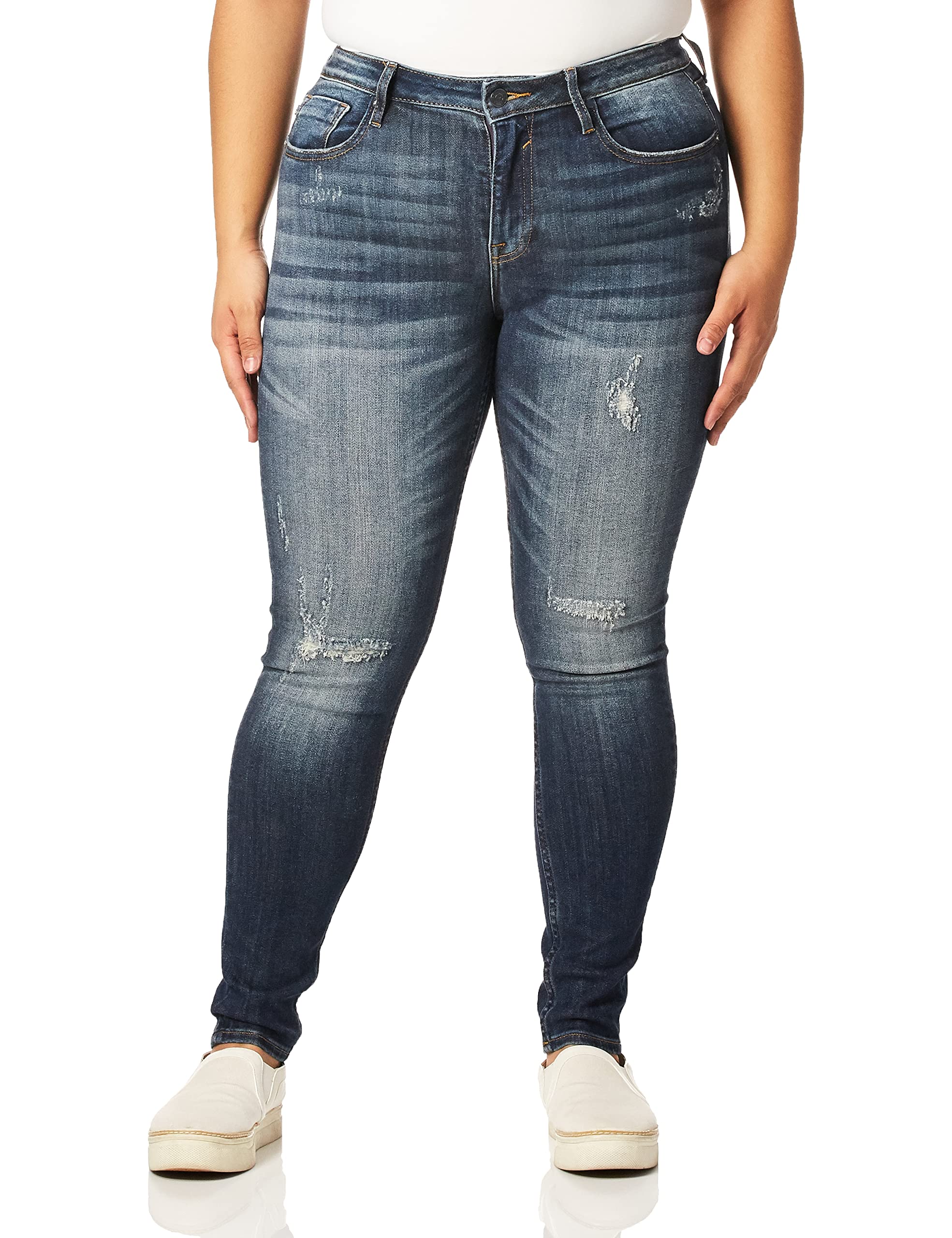VIGOSS Women's Jagger Classic Fit Skinny Jeans - High Waisted Stretch Denim Pants for Casual Wear & Everyday Outfits