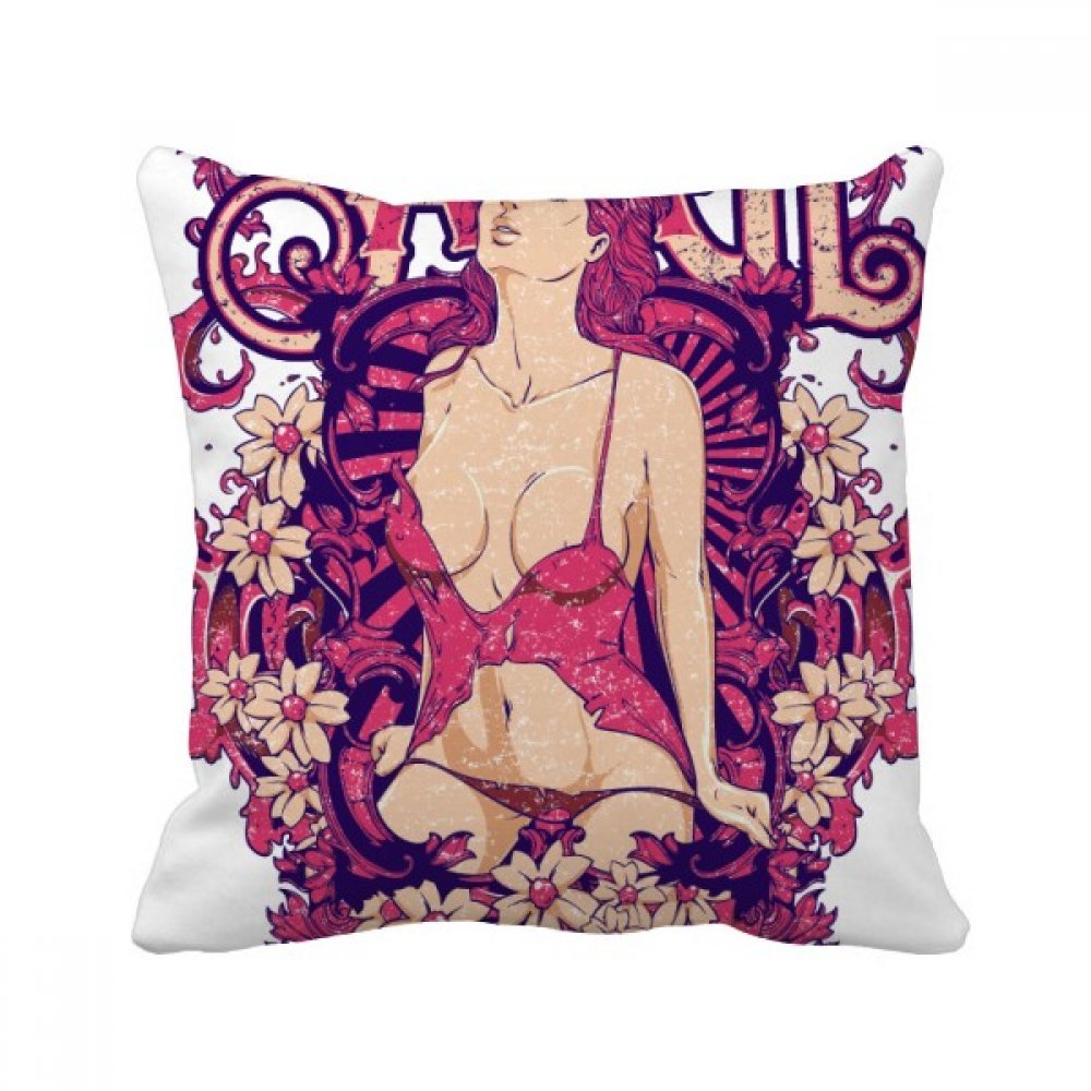 DIYthinker D Cups Boobs Breasts Bra Savage Throw Pillow - Funny Novelty Sleeping Sofa Cushion Cover for Women, Home Decor & Gag Gift - Perfect for Bedroom, Living Room & Bachelorette Parties
