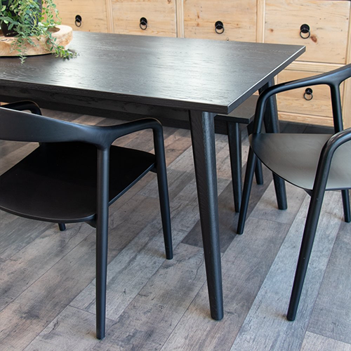 Vicchy 70.8 Inch Black Dining Table - Modern Kitchen & Dining Room Furniture for Family Gatherings & Dinner Parties
