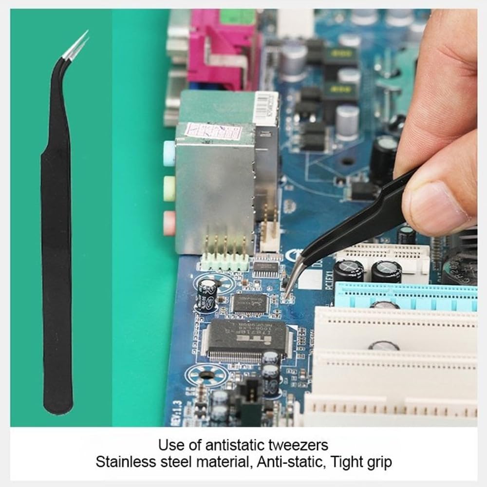 60W Multi-Function Soldering Iron Kit with Adjustable Temperature up to 480°C - Includes Solder Wire, Desoldering Pump & Tweezers - Perfect for Electronics Repair, DIY Projects & Home Improvement (Green)
