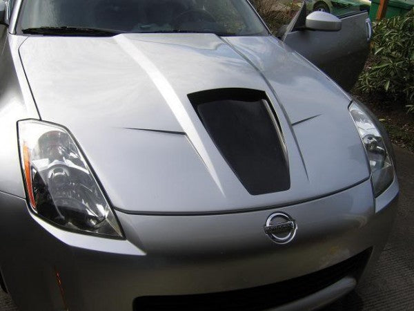 2003-2006 Nissan 350Z Z33 Fiberglass Power Hood - Series 2 OEM Replacement (Part #1035008) - Perfect for Performance Upgrades & Car Shows
