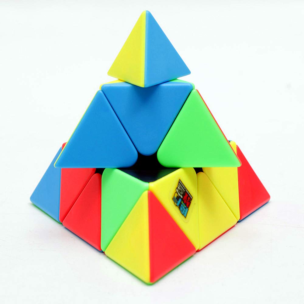 LiangCuber Moyu Pyraminx 3x3 Speed Cube - Stickerless Meilong 3x3 Pyramid Puzzle Cube for Speedcubing, Brain Training & STEM Learning