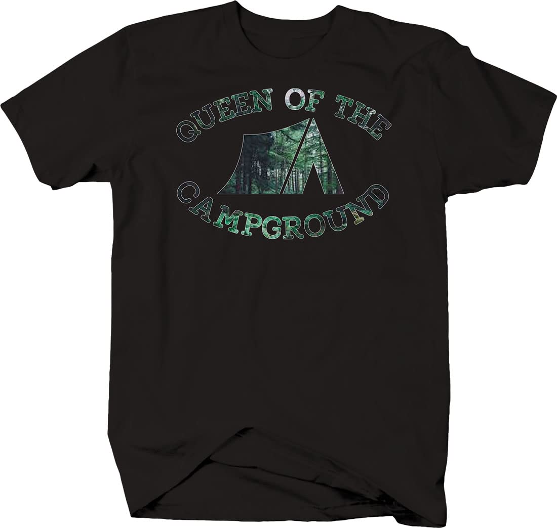 Camping Tshirts for Men - Queen of The Campground for Outdoor Adventures
