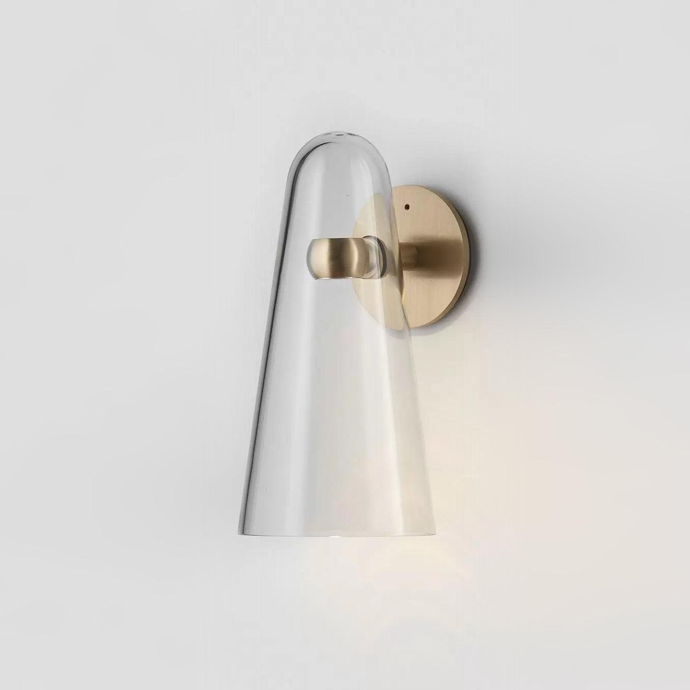 Modern Conical Glass Wall Lamp - Sleek & Stylish Home Decor for Living Room, Bedroom, or Hallway Lighting