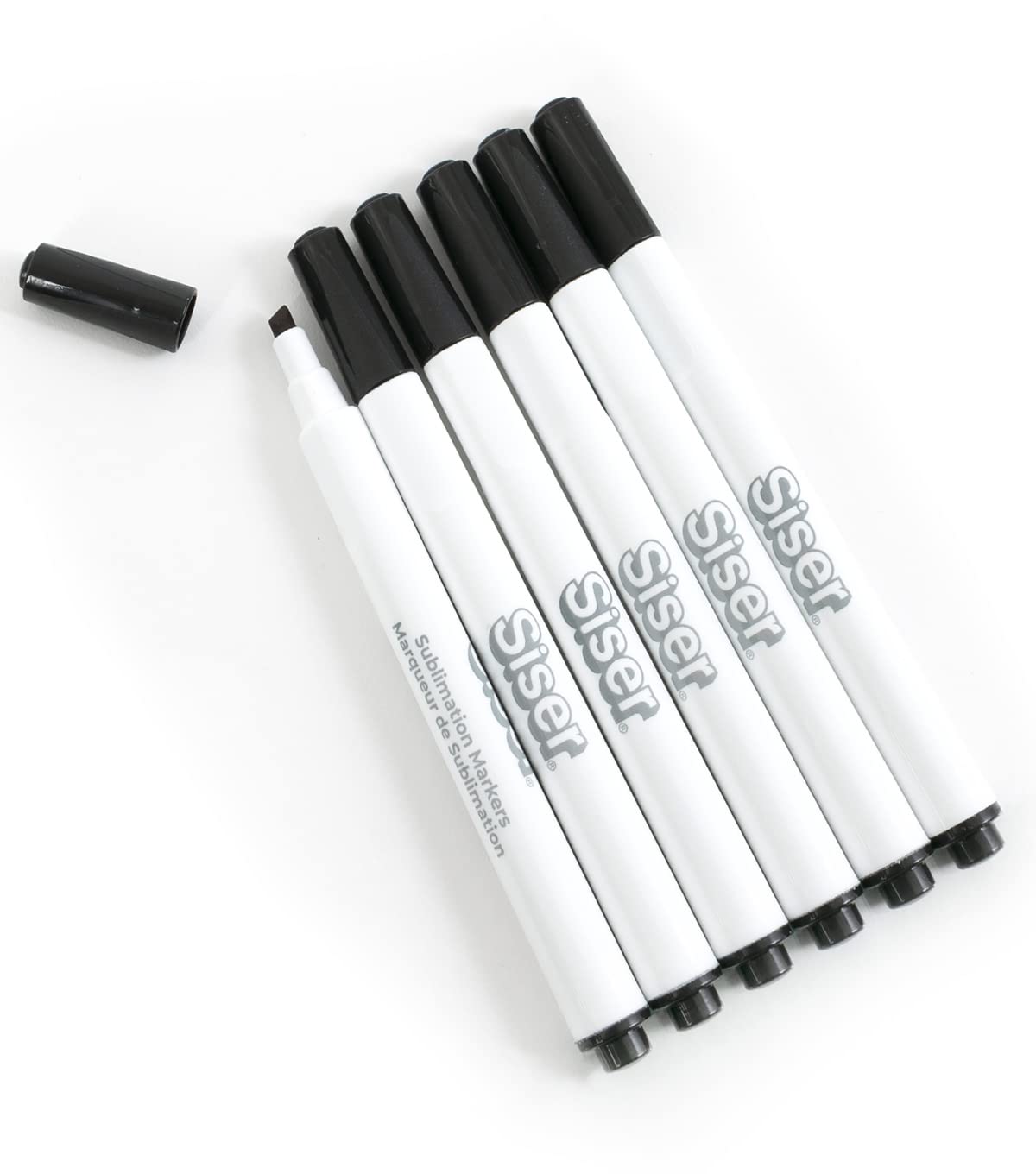 Siser Sublimation Markers - Pastel & Black Iron-On Heat Transfer Marker Sets for DIY T-Shirts, Tote Bags & Apparel Customization | Perfect for Crafting, Personalized Gifts & Small Business Projects