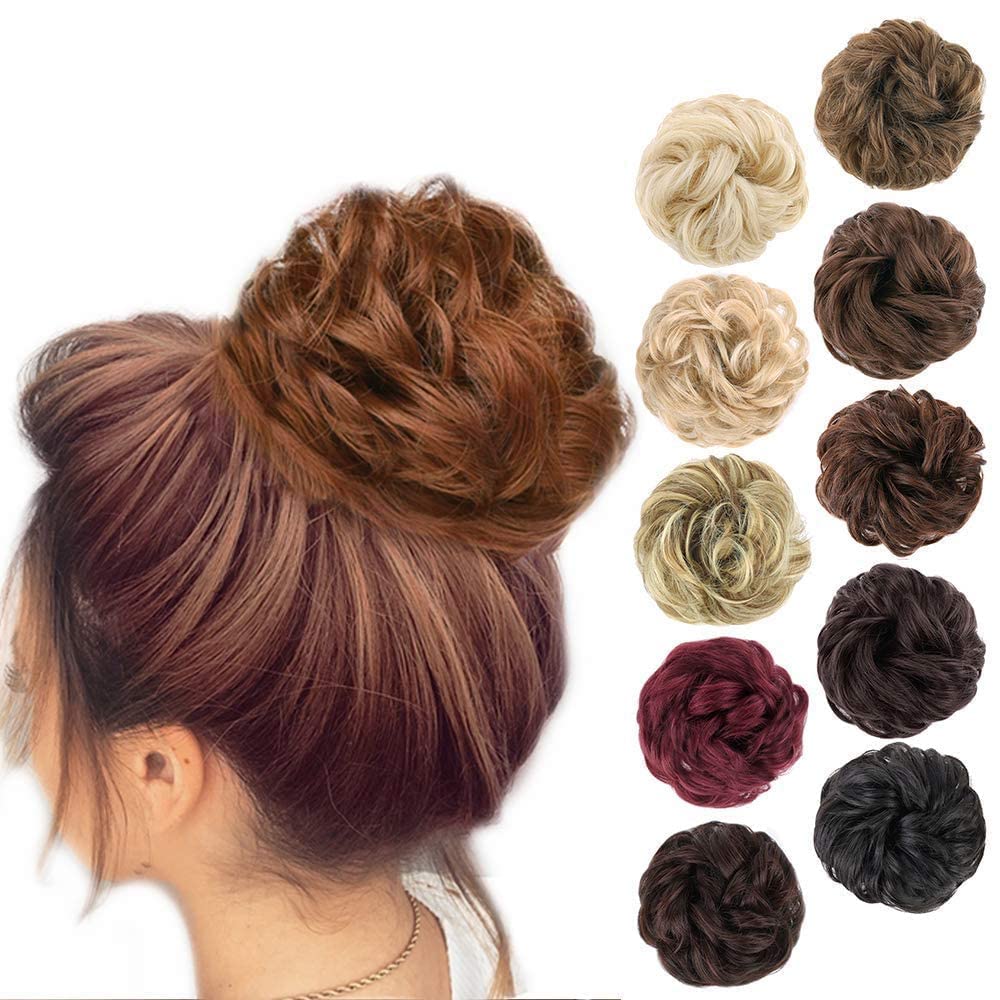 Curly Synthetic Messy Hair Bun Hair Scrunchies Extension - Perfect for Messy Bun Hairstyles, Ponytail Accessories & Everyday Hair Styling