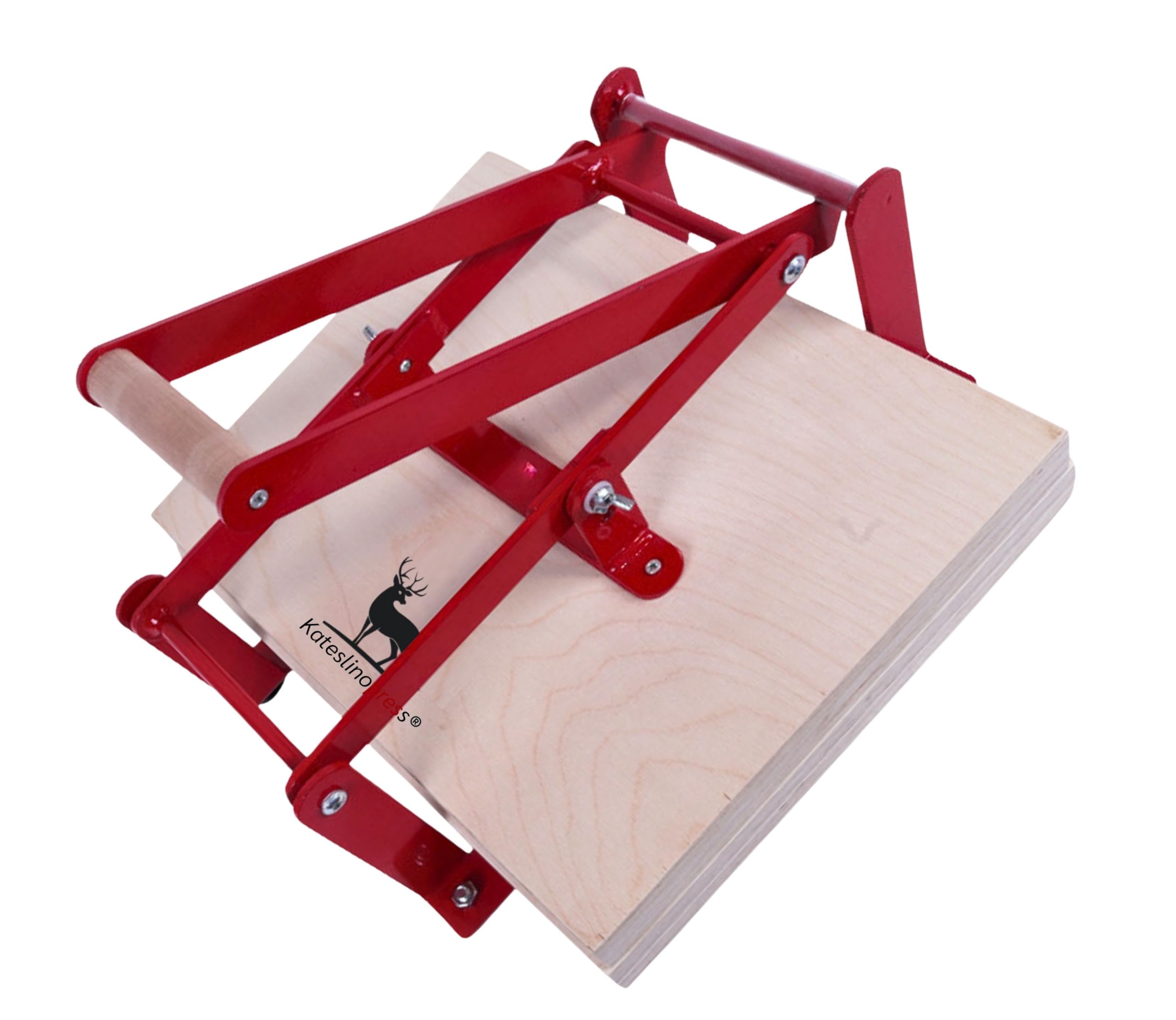 Hand Lino Press Machine for Linocut & Block Printing - A3 Red Etching Relief Press with Hand Lever - Perfect for Art Studios, DIY Crafts & Printmaking Projects