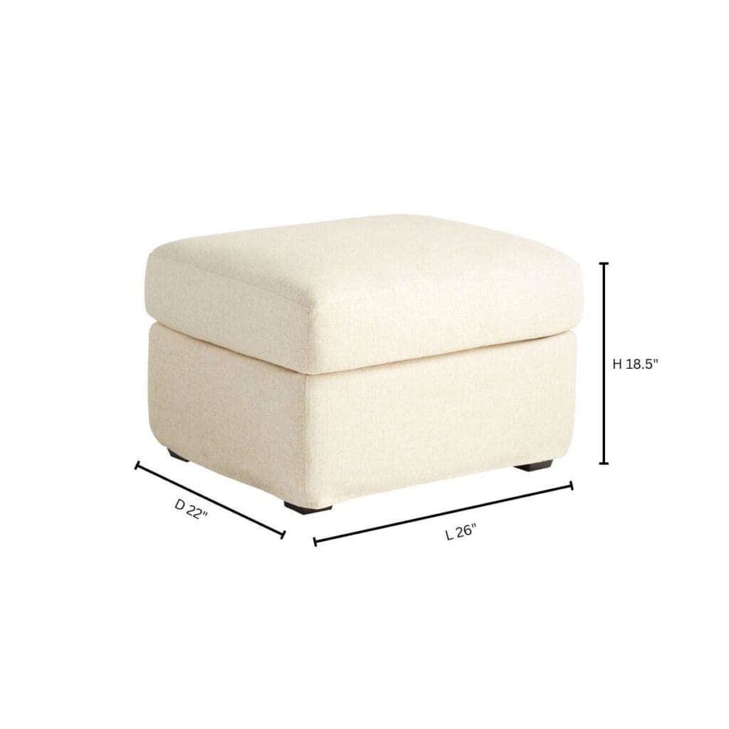 Cyan Design 11450 Sovente Ottoman White - Modern Upholstered Storage Bench for Living Room, Bedroom & Entryway