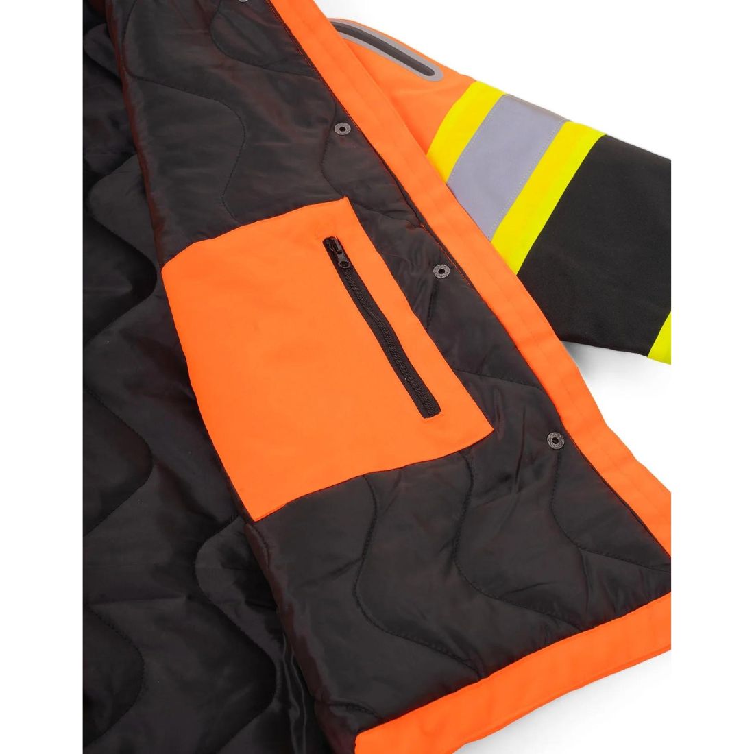 Forcefield Women's High Visibility Winter Safety Parka Jacket - Reflective Orange for Outdoor Work & Cold Weather Protection - Ideal for Construction, Roadwork & Snow Removal