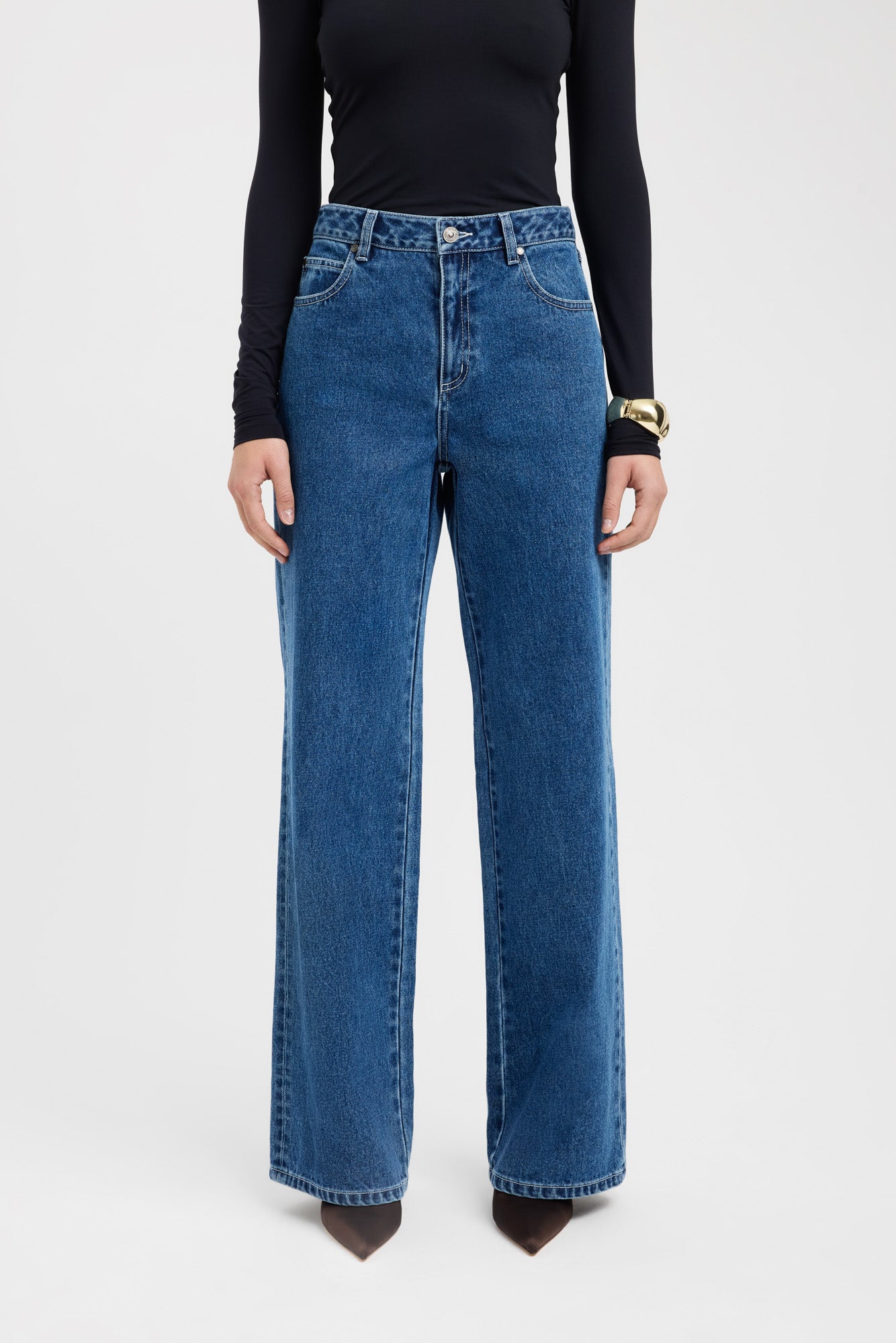 Kai Straight Leg Jeans for Women - High Waist Denim Pants - Comfortable & Stretchy Skinny Fit - Perfect for Casual Wear, Office & Date Night