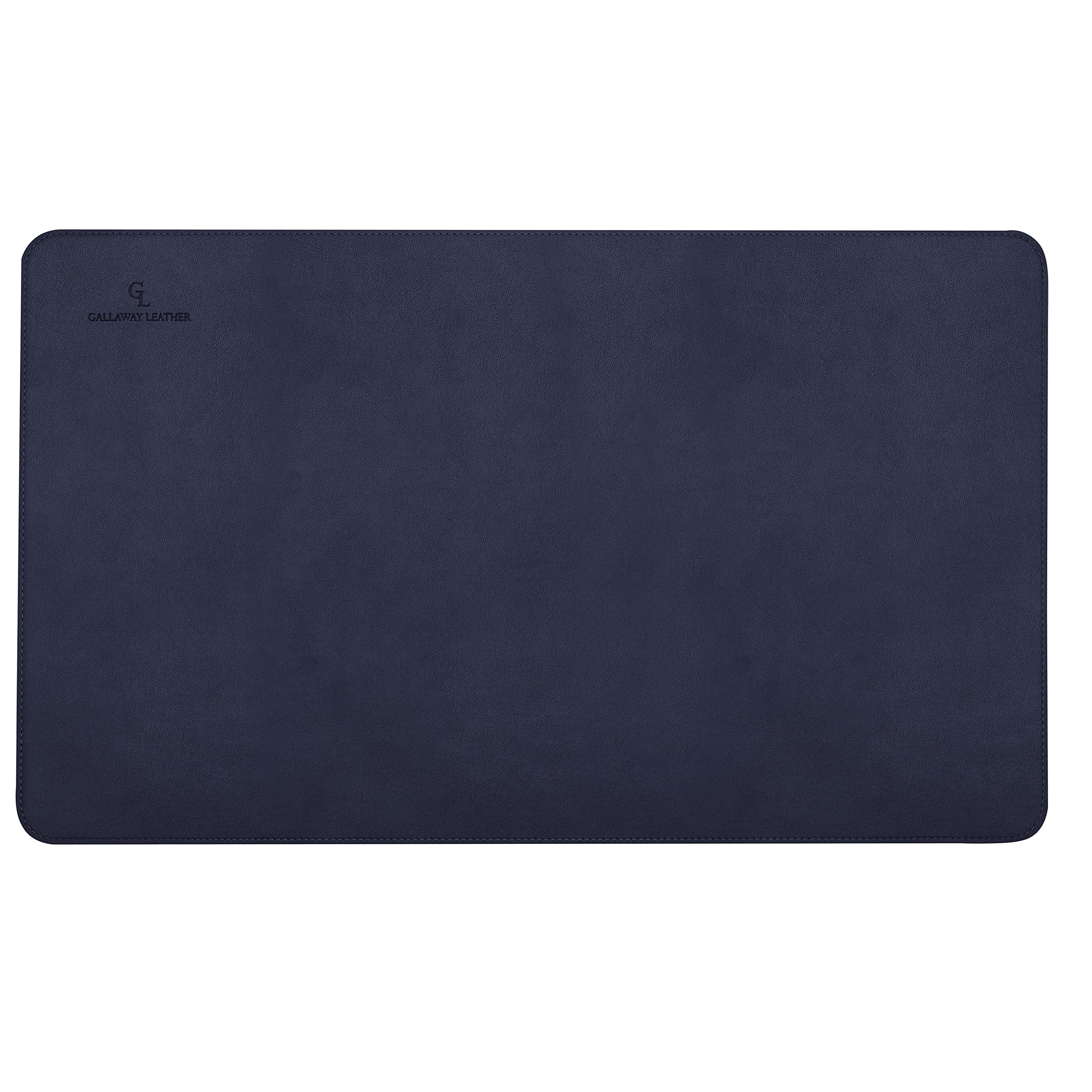 Gallaway Leather Desk Pad – 25 x 17 inch Large Office Desk Mat - Premium PU Leather Desktop Protector & XXL Mouse Pad for Writing, Typing & Work - Navy Blue - Perfect for Home Office, Study & Workspace