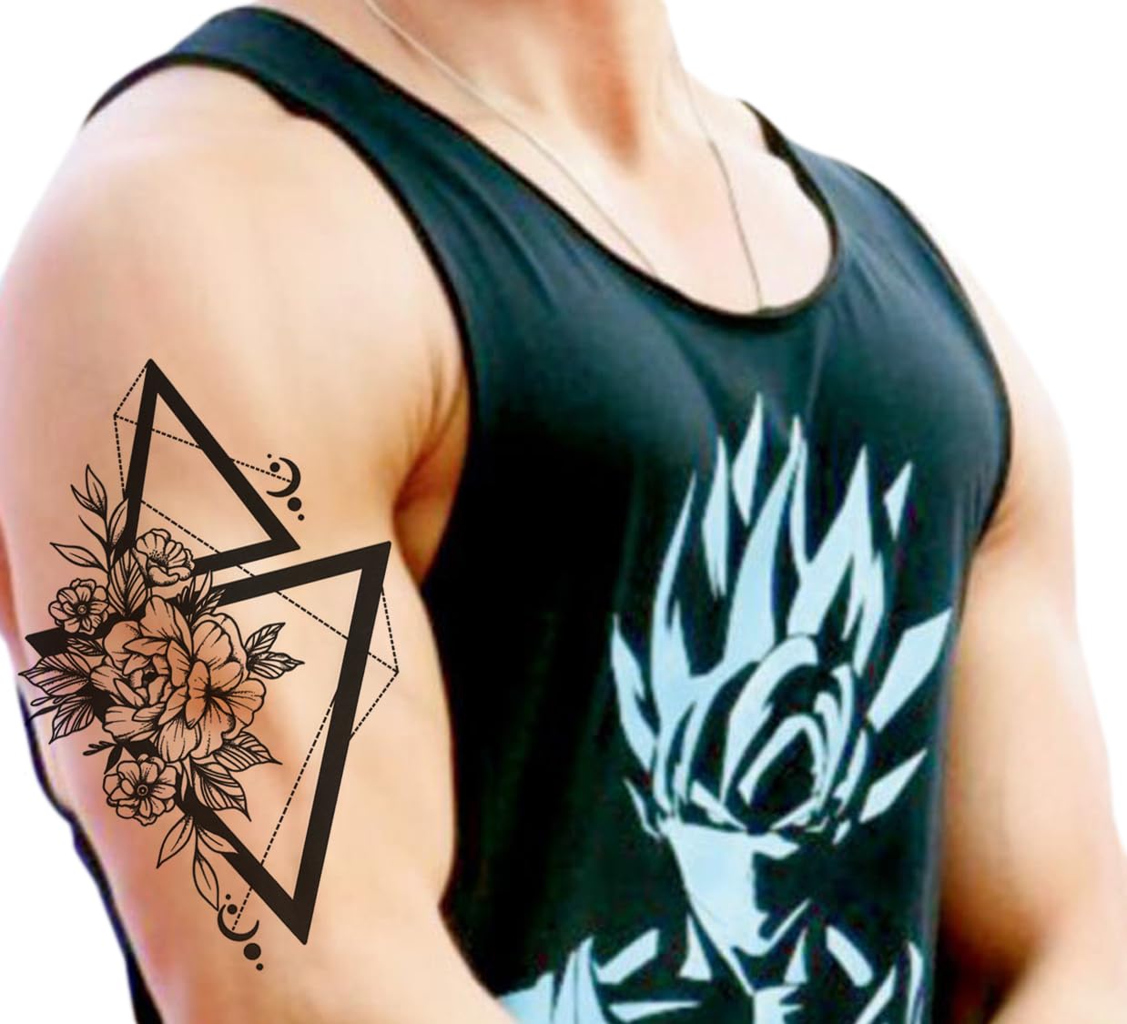 Waterproof Temporary Tattoo Stickers for Men, Women, Kids - 3D Realistic Flowers, Butterflies, Stars, Angels, Wolves & Armband Designs (21x15cm) | Perfect for Parties, Festivals, Cosplay & Body Art