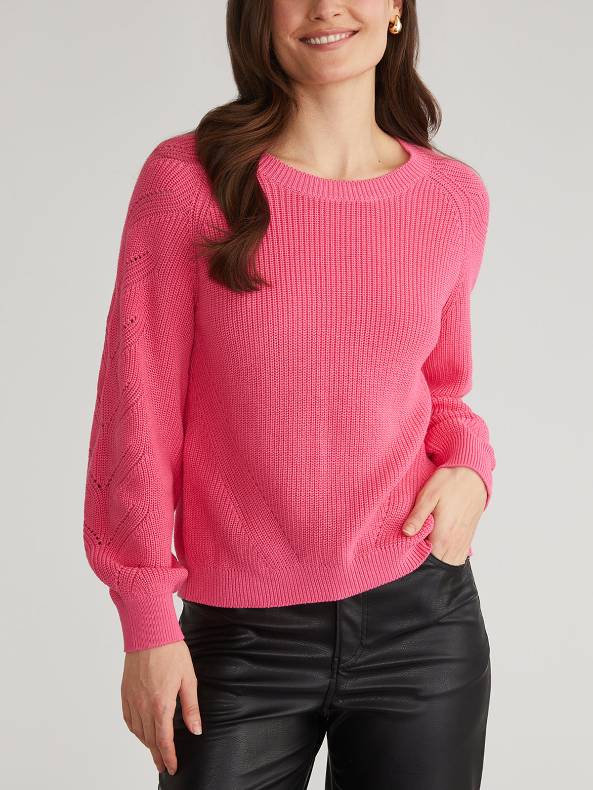 Phoebe: Elegant Lace Back Raglan Pullover Sweater for Women | Perfect for Casual Outfits, Date Nights & Office Wear