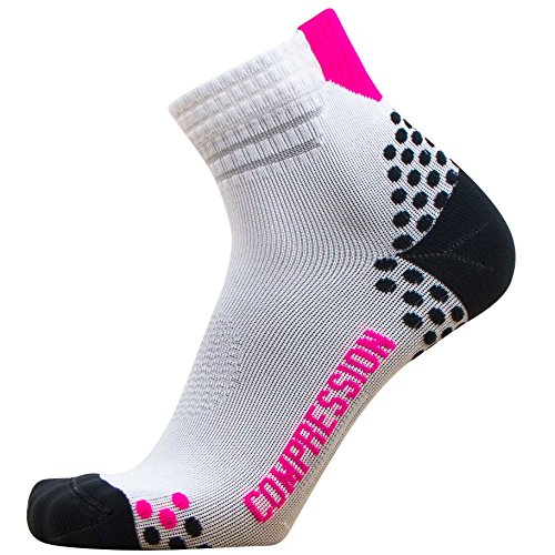 1 Pair - White/Neon Pink