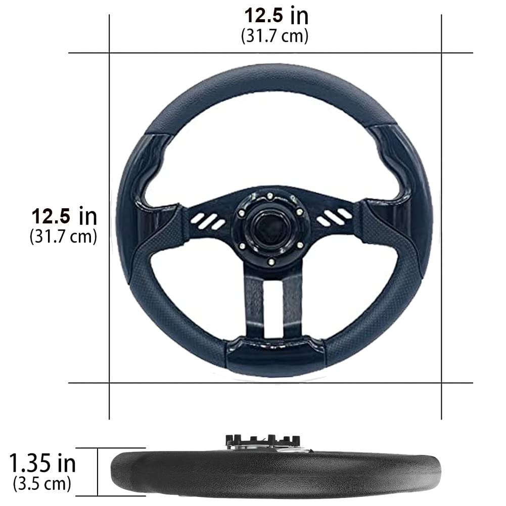Universal Golf Cart Steering Wheel 320mm for Club Car & EZGO - Perfect for Golfing & Off-Road Use