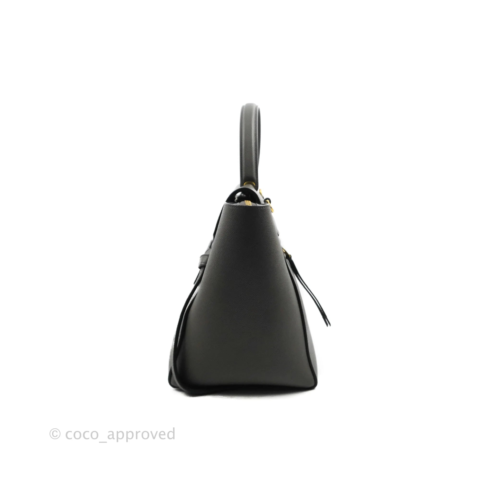 Celine Mini Belt Bag in Grey Grained Calfskin with Gold Hardware - Perfect for Everyday Use, Work & Travel