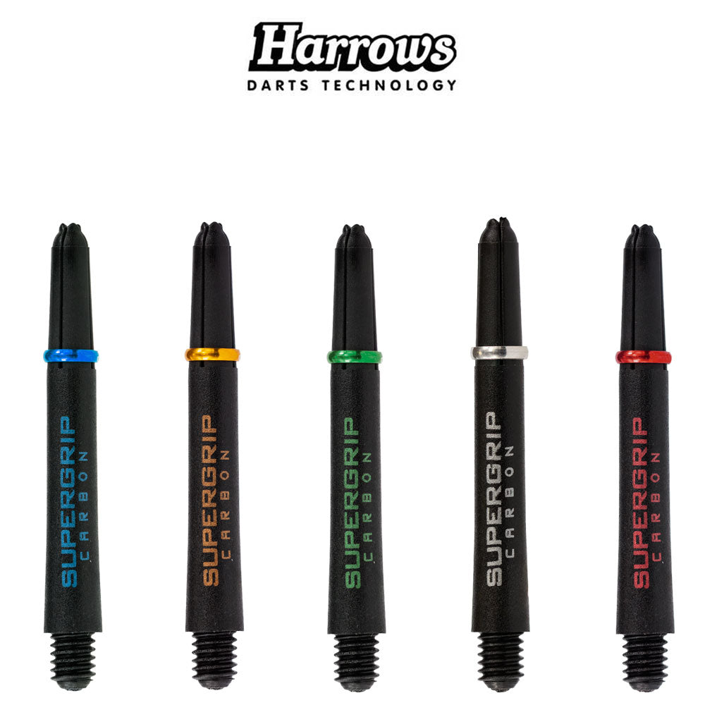 HARROWS Supergrip Carbon Shafts MIDI 40mm - Premium Darts Shafts for Professional Players | Perfect for Tournaments & Home Practice
