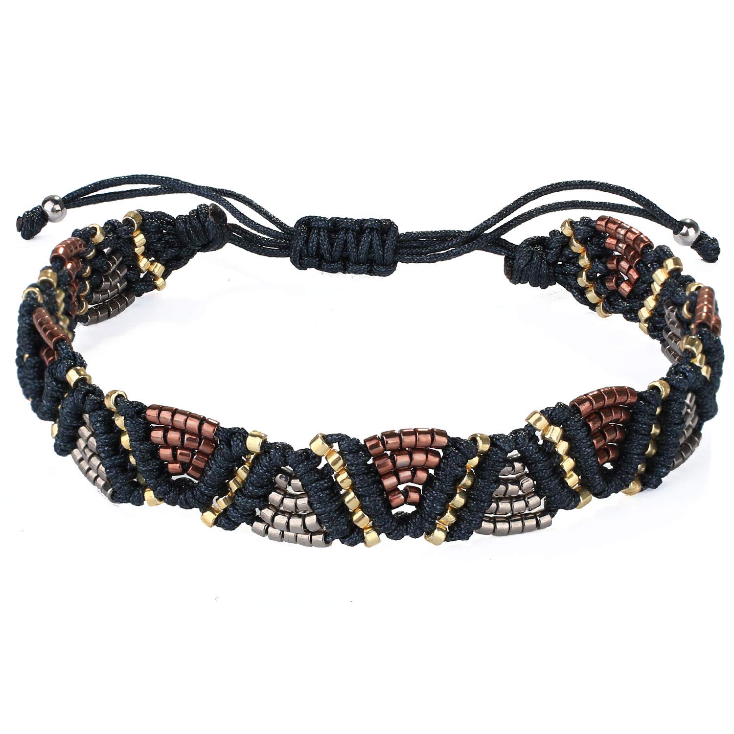 Handmade KELITCH Wave Wrap Bracelet - Miyuki Seed Beaded Friendship Bracelet with Charm | Boho Chic Jewelry for Women, Gift for Best Friend, Festival & Everyday Wear