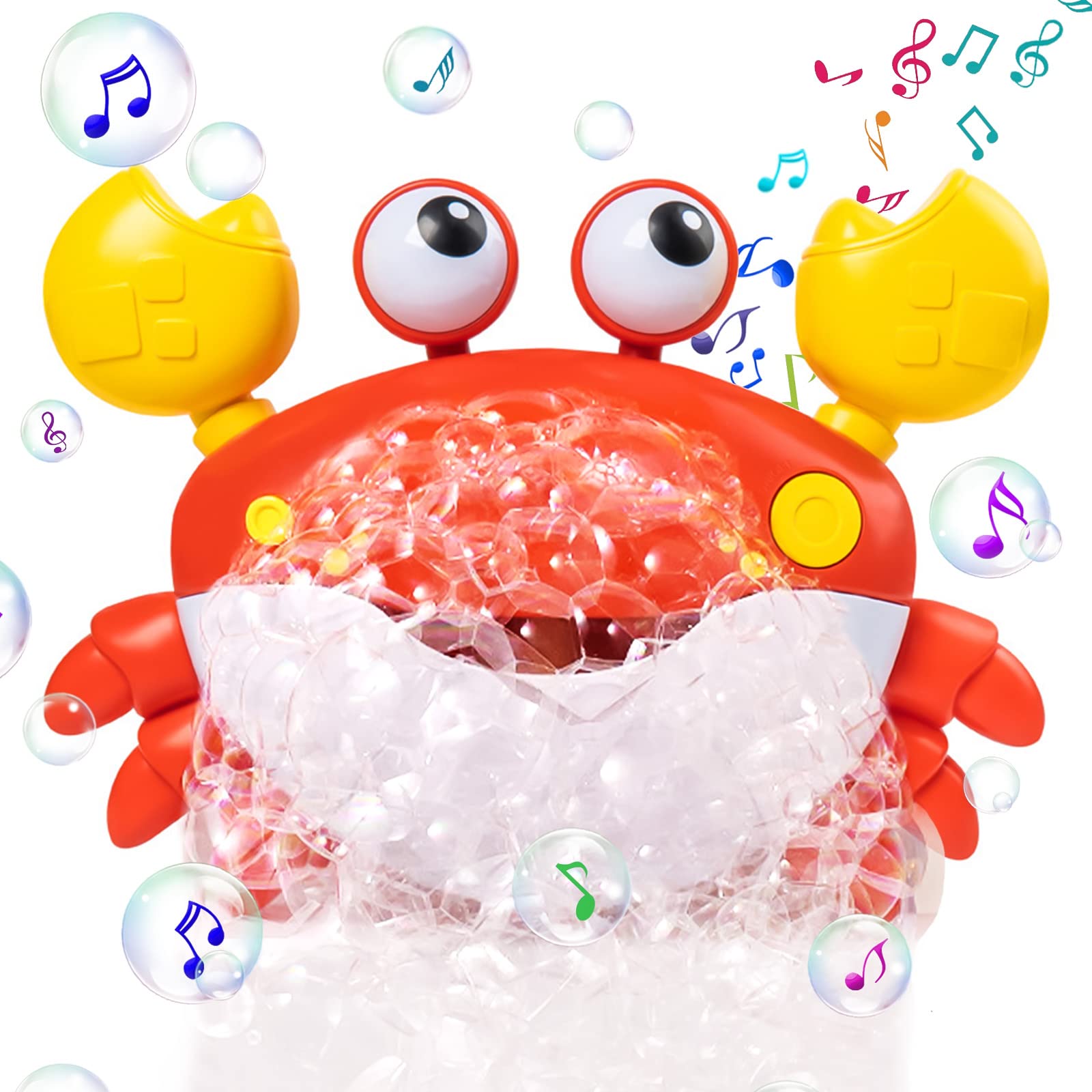 Zhenduo Automatic Bubble Crab Bath Toys for Toddlers & Kids - Fun Bubble Maker with Music for Bathtime Play, Baby Bath Toys for Sensory Development & Water Play (Crab-2) | Perfect for Bath Time Fun, Sensory Play & Early Childhood Development