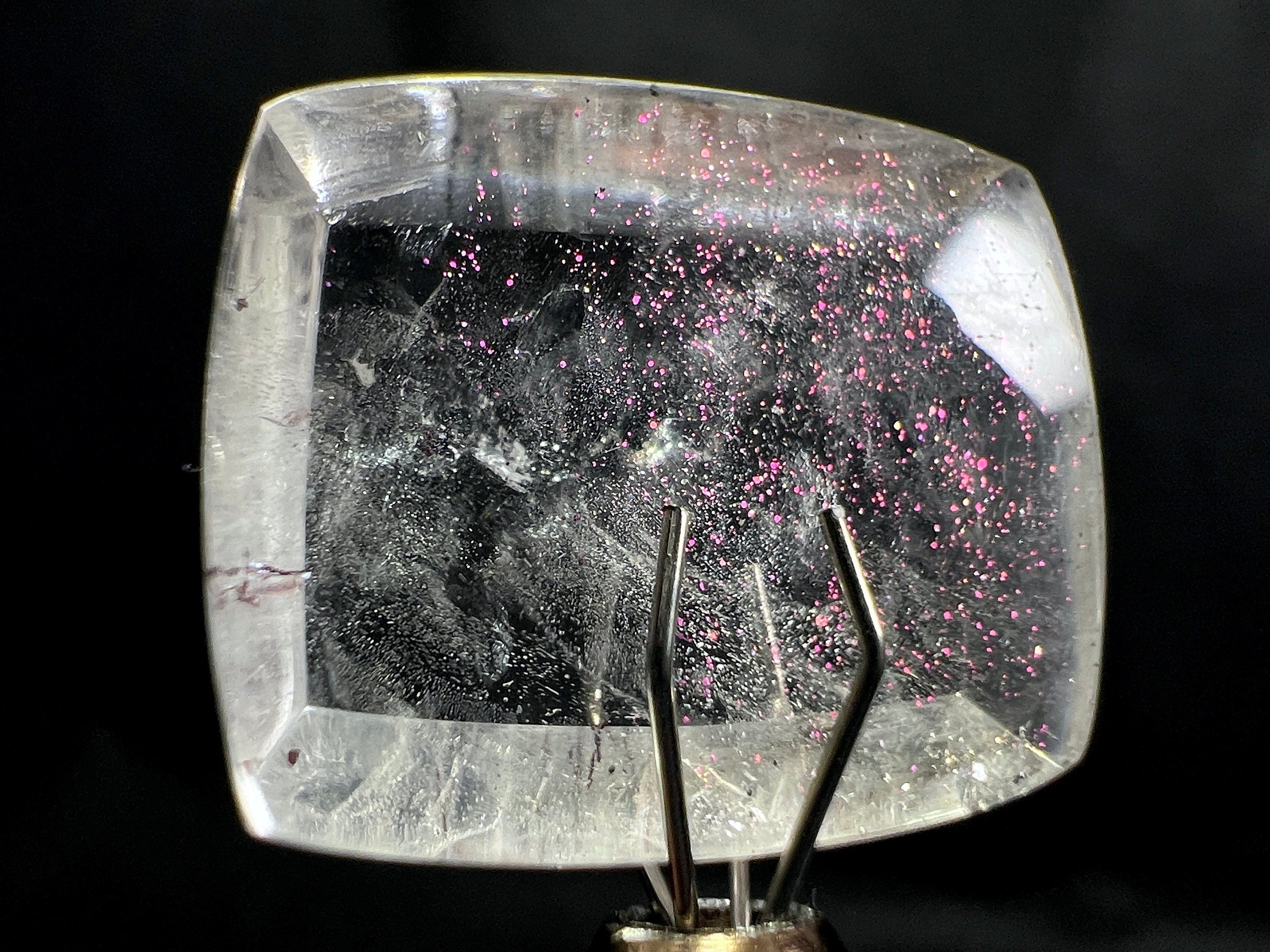 Natural Pink Fire Quartz Crystal Rectangle - Raw Gemstone for Jewelry Making, Healing & Meditation - COVELLITE 48998 | DIY Pendants, Rings & Spiritual Decor