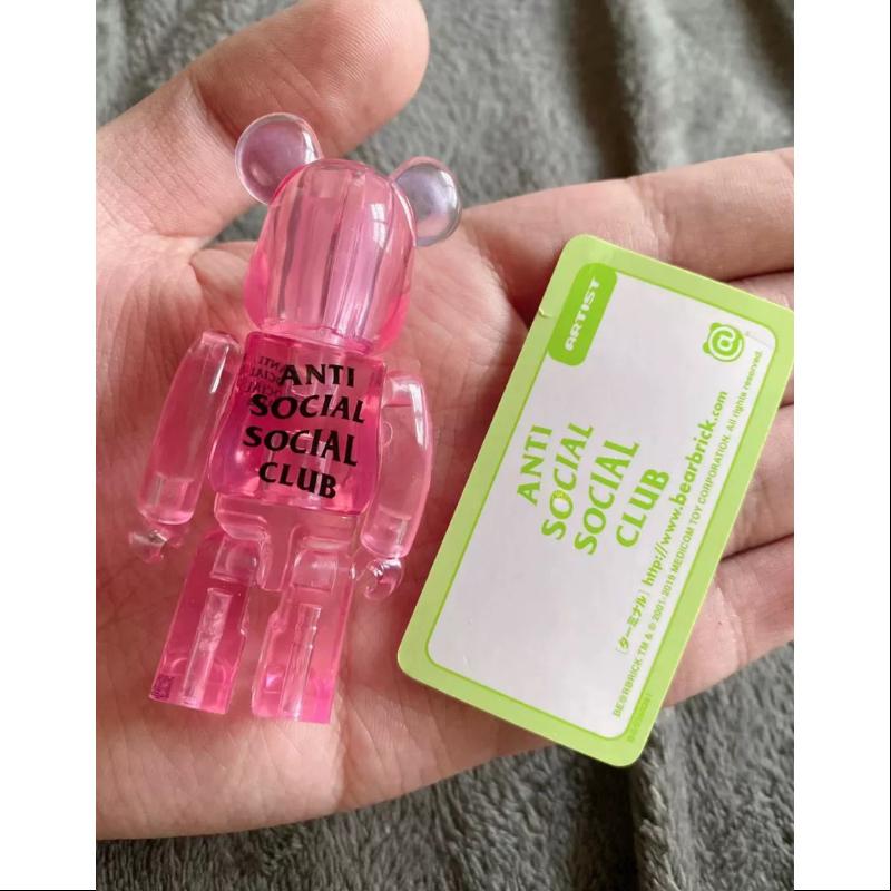 Bearbrick Series 38 ARTIST Anti Social Social Club 100% Collectible Figure - Limited Edition Vinyl Art Toy for Display & Collection, Perfect for Home Decor, Office Display, and Gift for Anime Fans