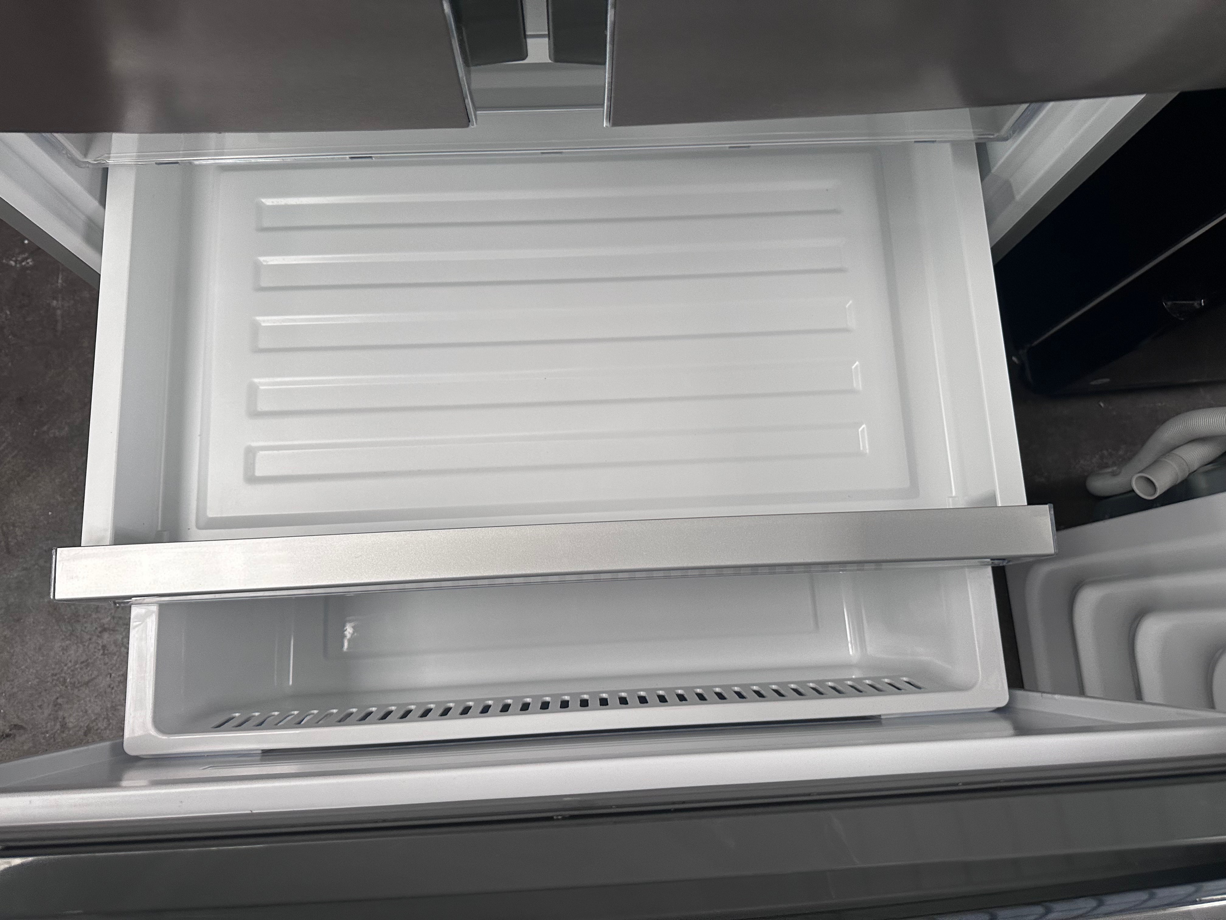 Haier 489L French Door Refrigerator with Water Dispenser - Frost Free, Energy Efficient, Stainless Steel Look [Factory Second] - Perfect for Large Families & Open Kitchen Designs