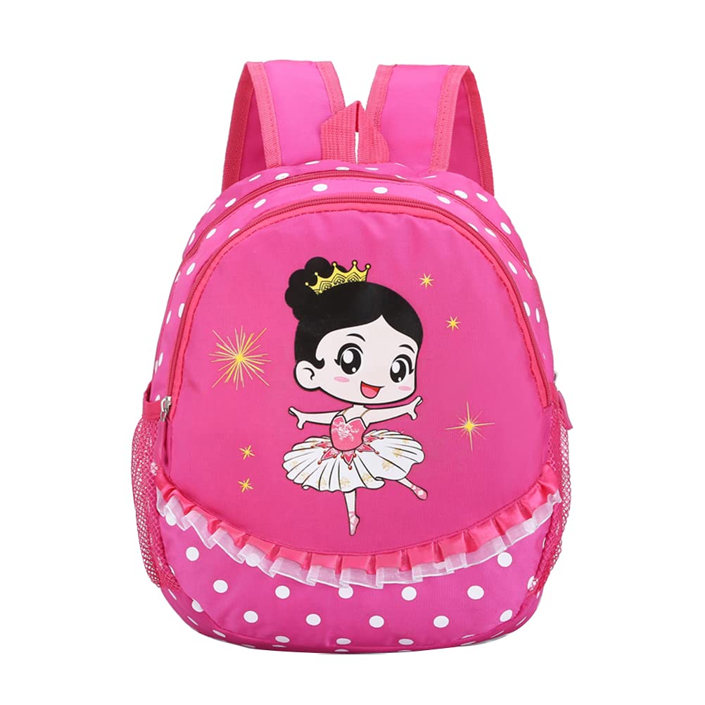 LUOZZY Kids Ballet Dance Backpack - Pink Oxford Cloth School Bag with Large Capacity for Ballet, Latin Dance & School Use | Perfect for Dance Classes, Recitals & Daily School Essentials