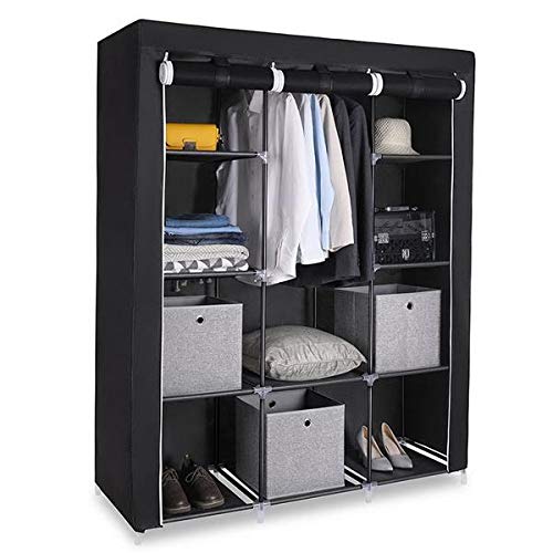 Portable Closet Organizer with 10 Shelves - Non-Woven Fabric Wardrobe Storage for Bedroom & Living Room | Dust-Proof, Space-Saving Closet Solution for Small Apartments & Dorm Rooms