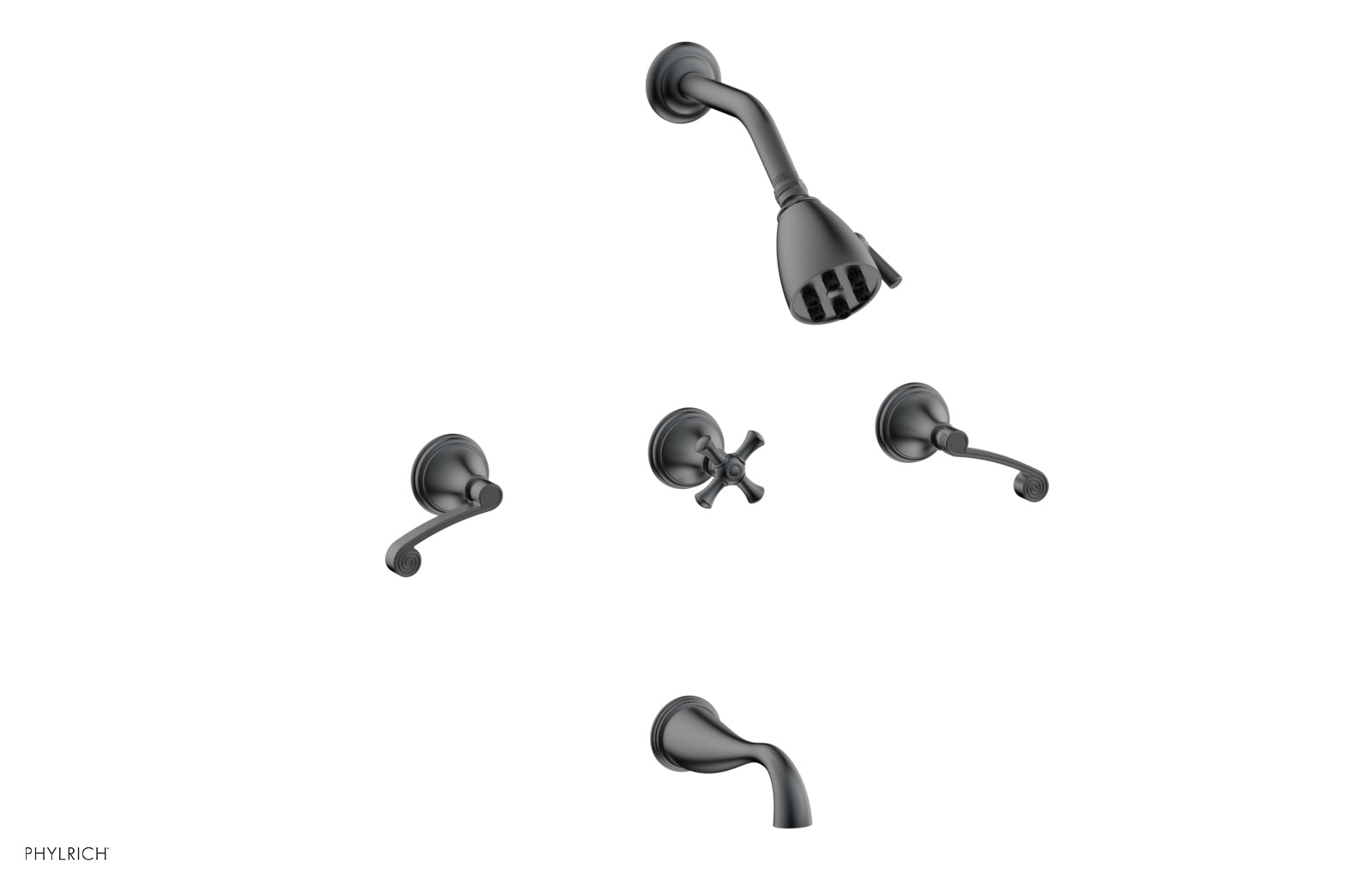 3RING D2206 Three Handle Tub and Shower Faucet Set - Chrome Finish, Hot & Cold Water Control, Easy Installation for Bathroom Renovation (Perfect for Modern Homes, Apartments, and Hotel Bathrooms)