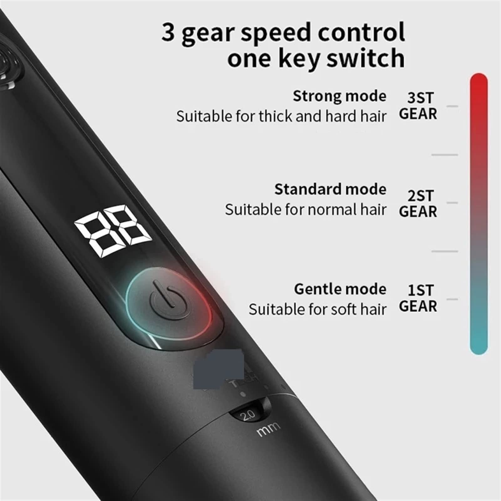 Professional Men's Hair Clipper - USB-C Rechargeable, Titanium Alloy & Ceramic Blade Hair Trimmer for Precise Haircuts, Fades & Styling - Perfect for Home Barbering, DIY Grooming & Travel Use