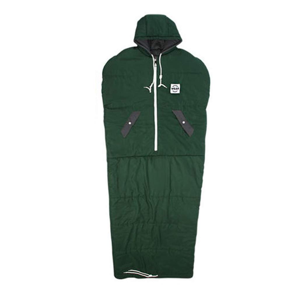 Vinson Massif Wearable Sleeping Bag for Adults - Lightweight & Portable Camping Gear for Hiking, Backpacking, Travel - Green Outdoor Sleeping Bag for Cold Weather Camping & Emergency Survival
