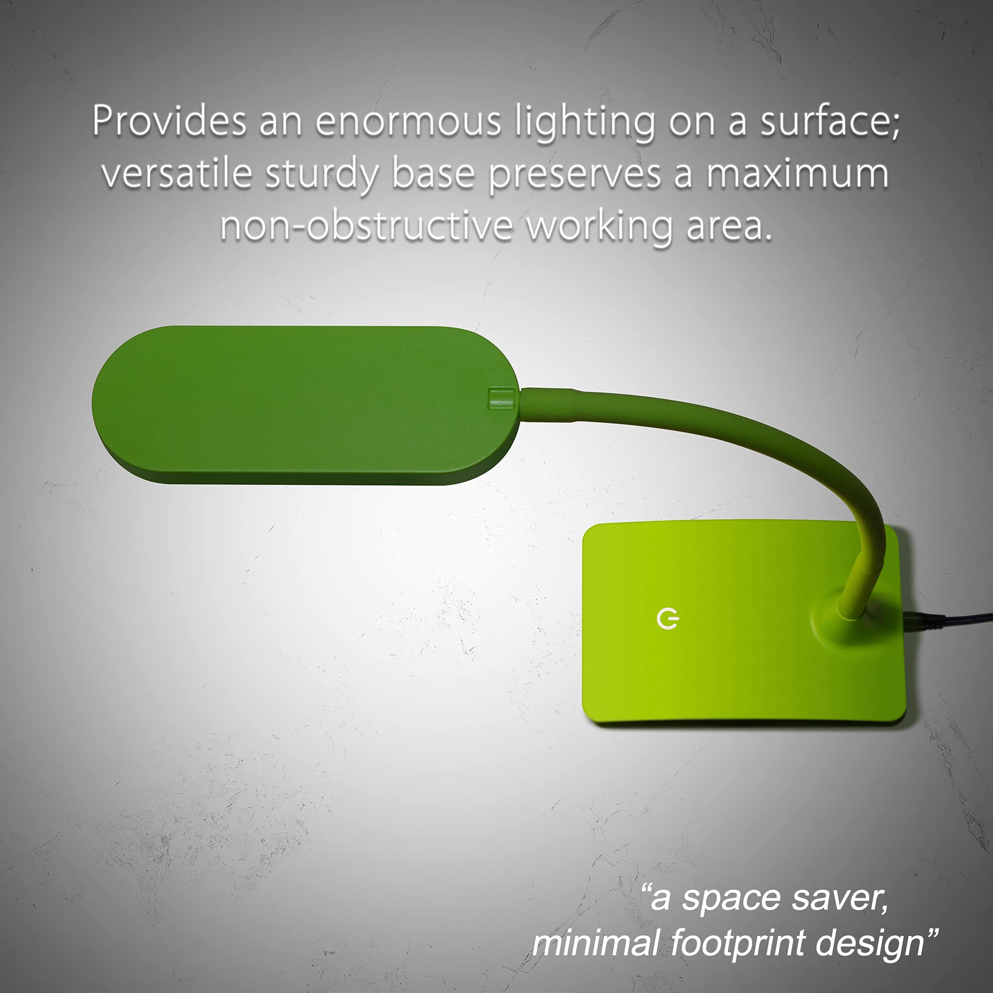 Energy-Efficient Green LED Desk Lamp with USB Charging Port - Adjustable Brightness Study Light for Home Office, Bedside Reading & Workspace Lighting | Perfect for Students, Remote Workers & Nighttime Readers