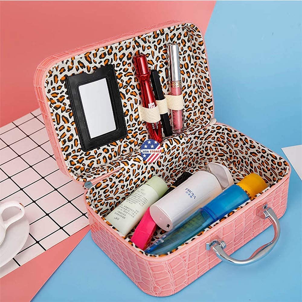 Divik Cosmetic Storage Box with Mirror - Makeup & Jewelry Organizer for Vanity