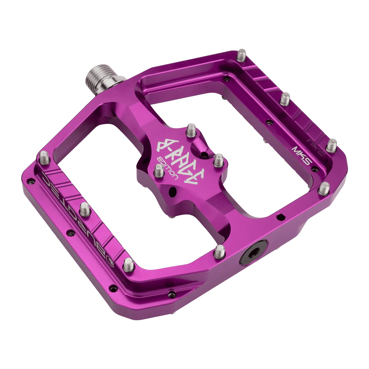 Burgtec Penthouse Flat MK5 B Rage Edition Bike Pedals - Premium MTB Pedals for Downhill & Enduro Riding