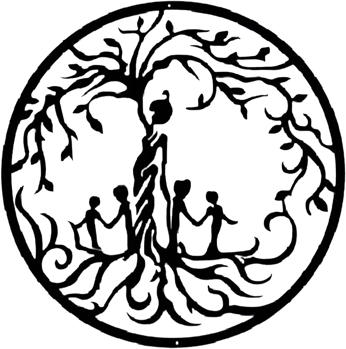Metal Tree of Life Wall Art - Mother & Children 3D Wall Sculpture, Personalized Home Decor for Living Room, Bedroom, Nursery | Modern Metal Wall Hanging for Family Spaces & Gift Giving