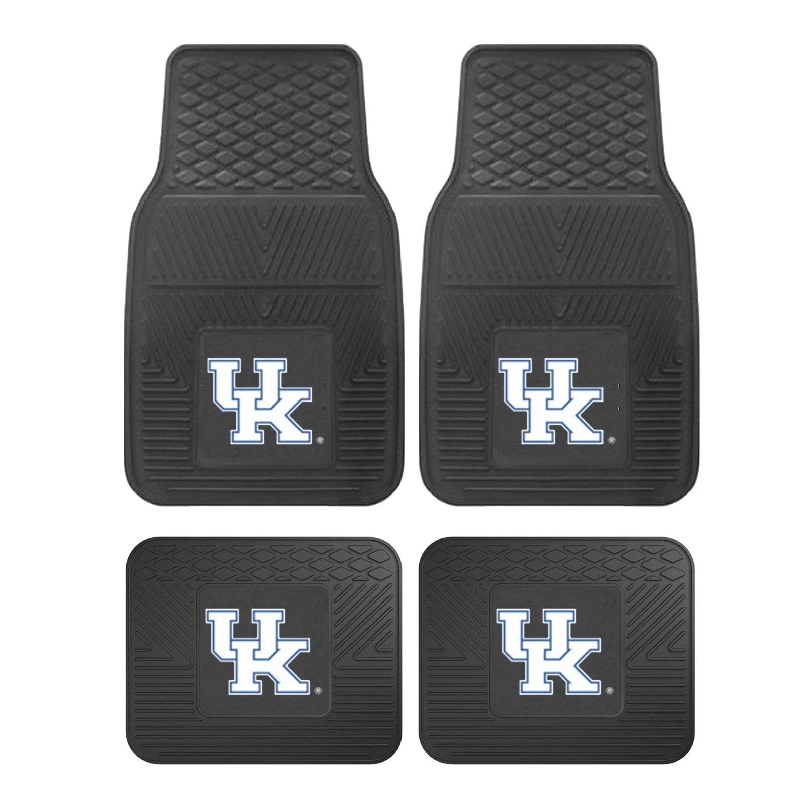Kentucky Wildcats All-Weather Vinyl Floor Mats & Rally Seat Covers Set - Durable Car Accessories for Trucks, SUVs & Vehicles - Perfect for Game Day, Tailgating & Wildcats Fan Showcase