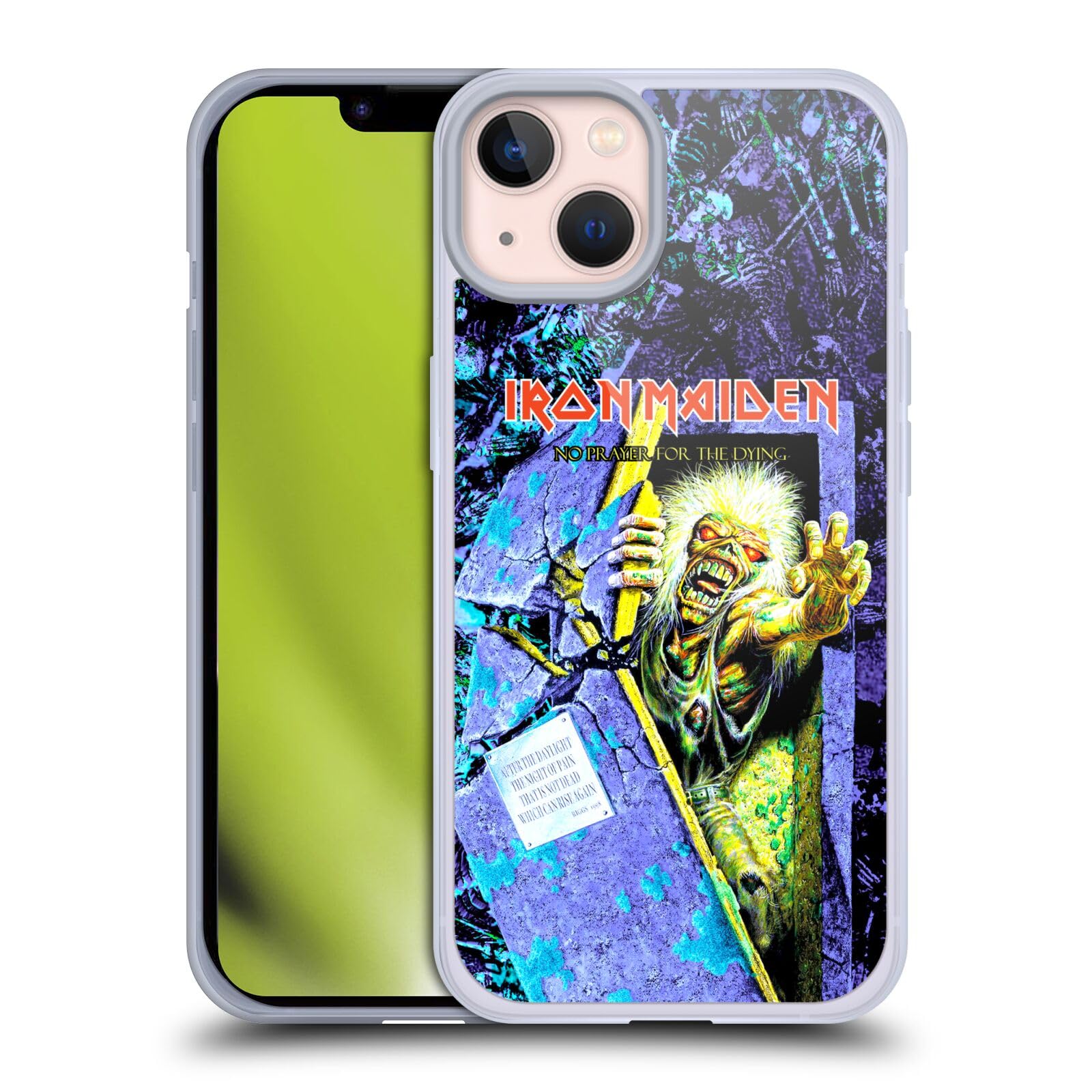 Officially Licensed Iron Maiden No Prayer Album Covers Soft Gel Case for Apple iPhone 13 - Protective Phone Cover for Music Fans, Perfect for Concerts, Daily Use & Showcasing Your Music Style