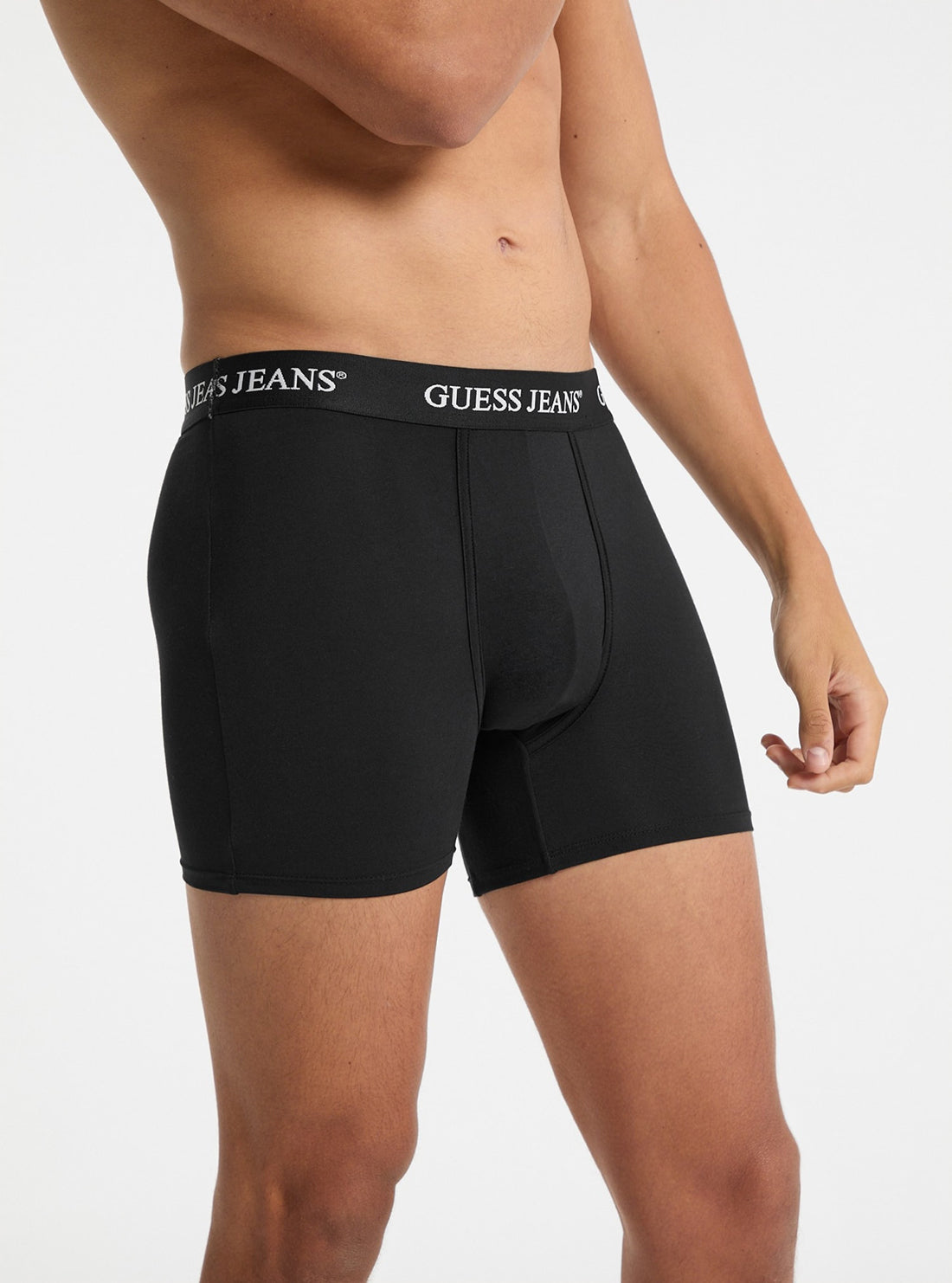 Guess Men's Black 2-Pack Cotton Boxer Briefs - Soft Comfort Underwear for Everyday Wear & Gym Workouts